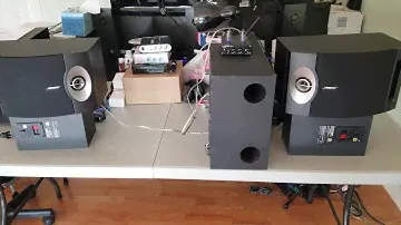Bose 201 Series V Demo, with & without Passive Sub.
